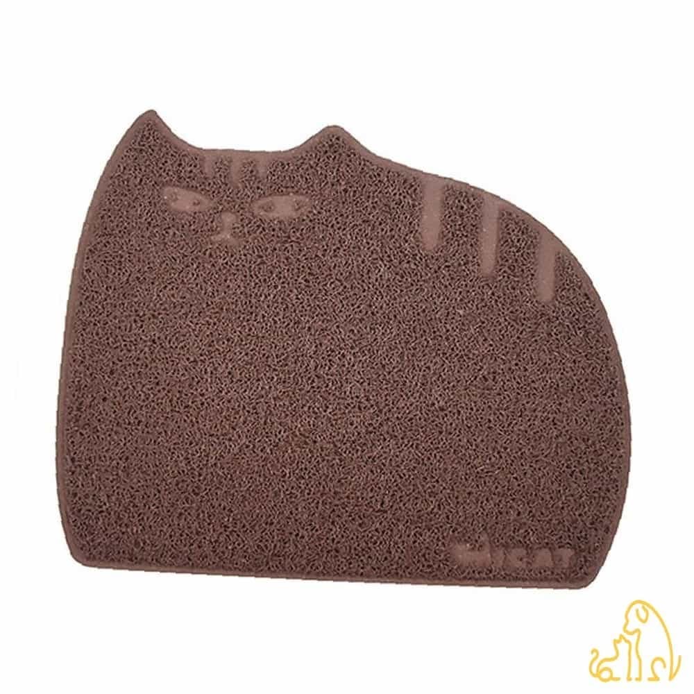 QUICK 아이캣 뚱냥이 모래매트 (브라운) 고양이모래매트 고양이발판 펫라이프하프문모래매트