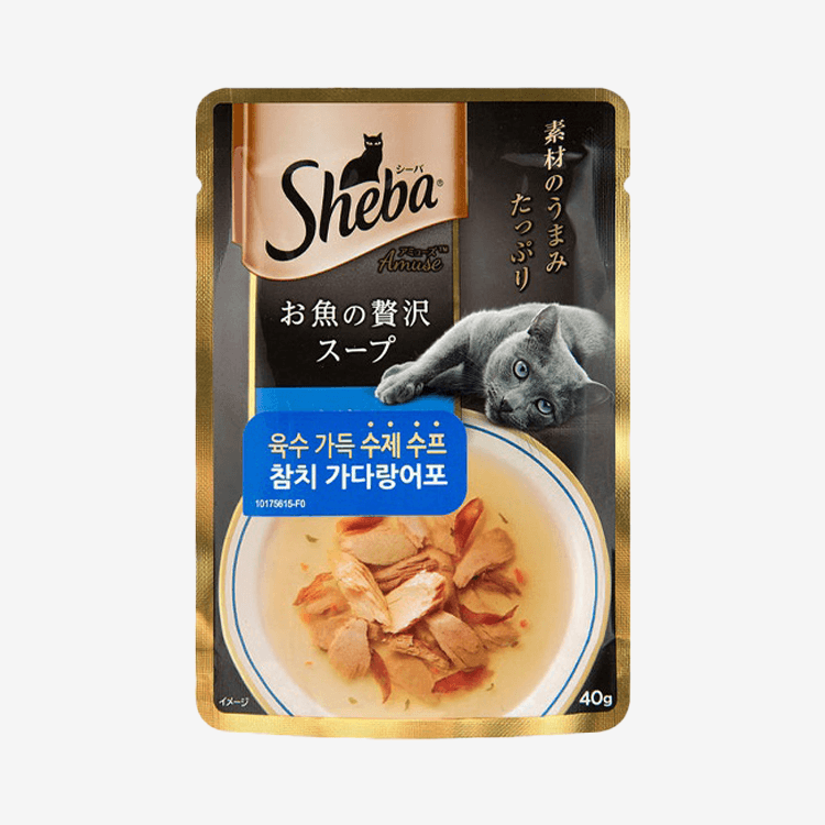 [1개/12개/24개] 쉬바 수제 수프 참치 가다랑어포 파우치 (40g)