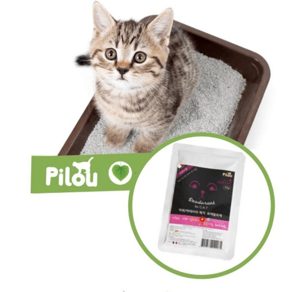 pilou 고양이 모래 탈취제 (라벤다향) 화장실 살균 50g