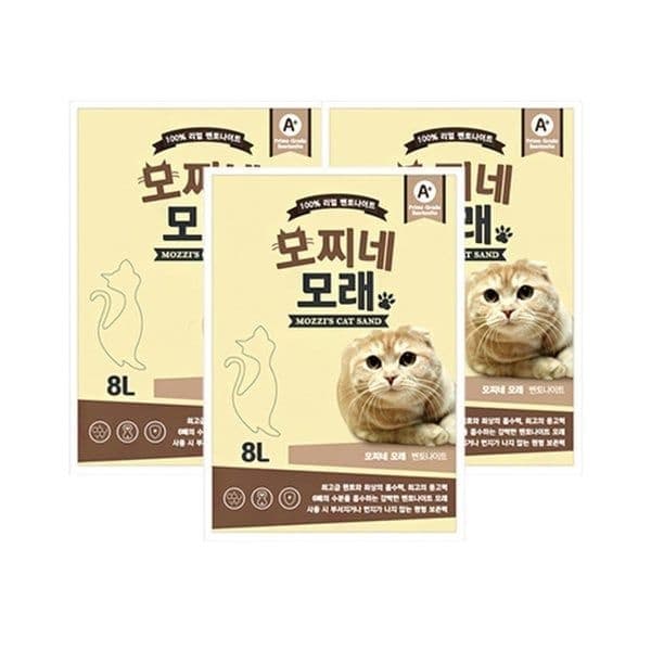 모찌네 고양이 모래 무향 8L x 3EA24L 18.6kg 752228