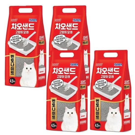 벤토나이트모래 고양이 벤토나이트 모래 탈취 화장실 샌드 4.5kg 4P