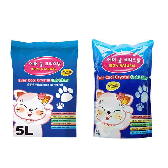 에버쿨 크리스탈모래 5L 고양이모래