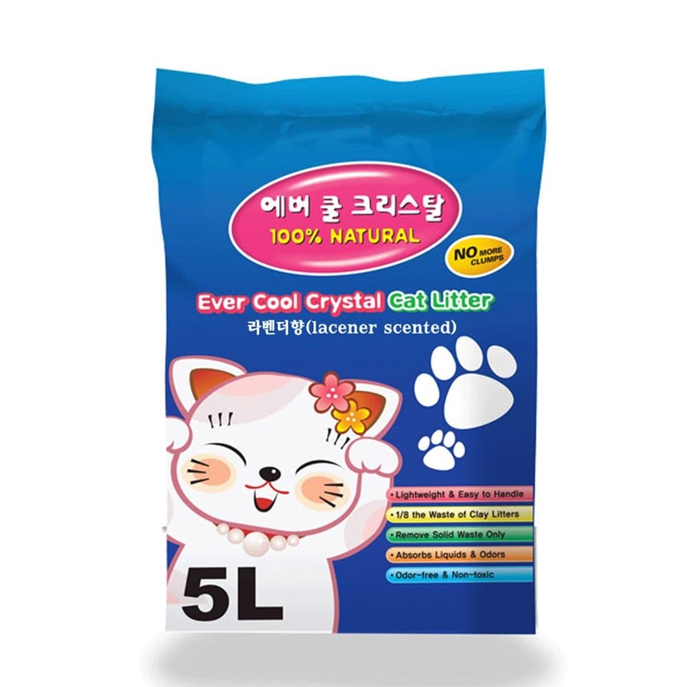 에버쿨 크리스탈 5L 라벤다향 고양이모래