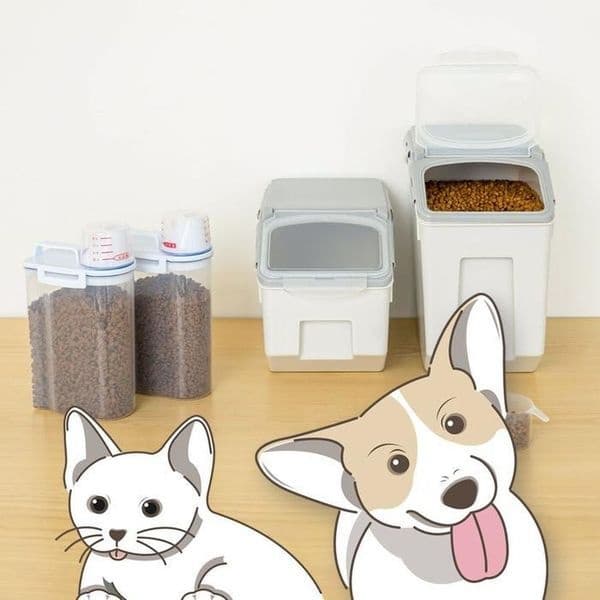 [하프클럽]고양이 습기차단 강아지사료소분 사료보관통 소