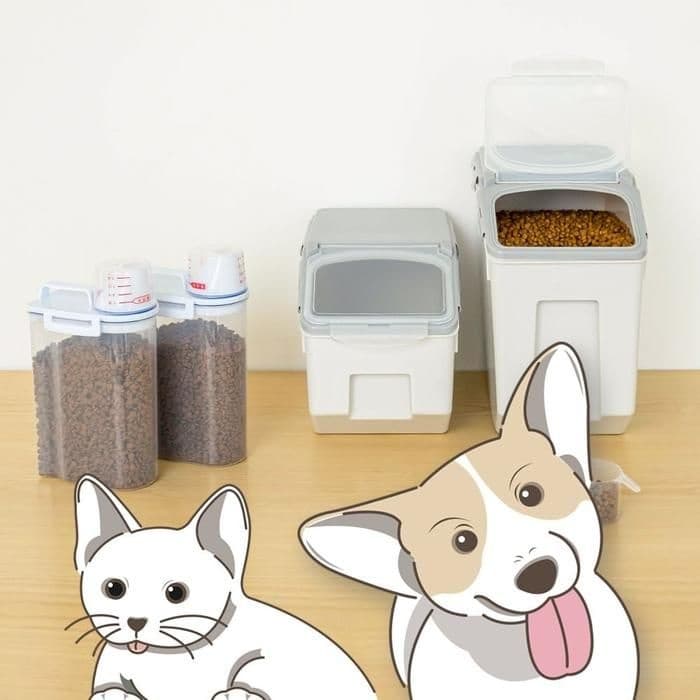 [아우트_64]고양이 습기차단 강아지사료소분 사료보관통 소