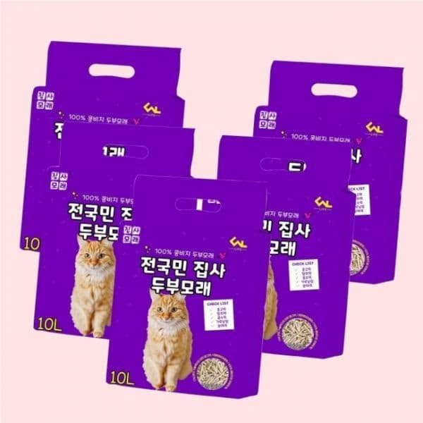 씨엔앨라이프 디럭스 고양이 모래 집사 1.5mm 극세사입자 고운입자 두부모래 4545513