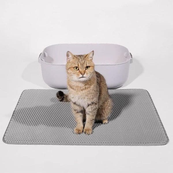 [에이치에스라이프] 배변패드 배변판 강아지 고양이 벌집 모래매트 그레이 40 50cm