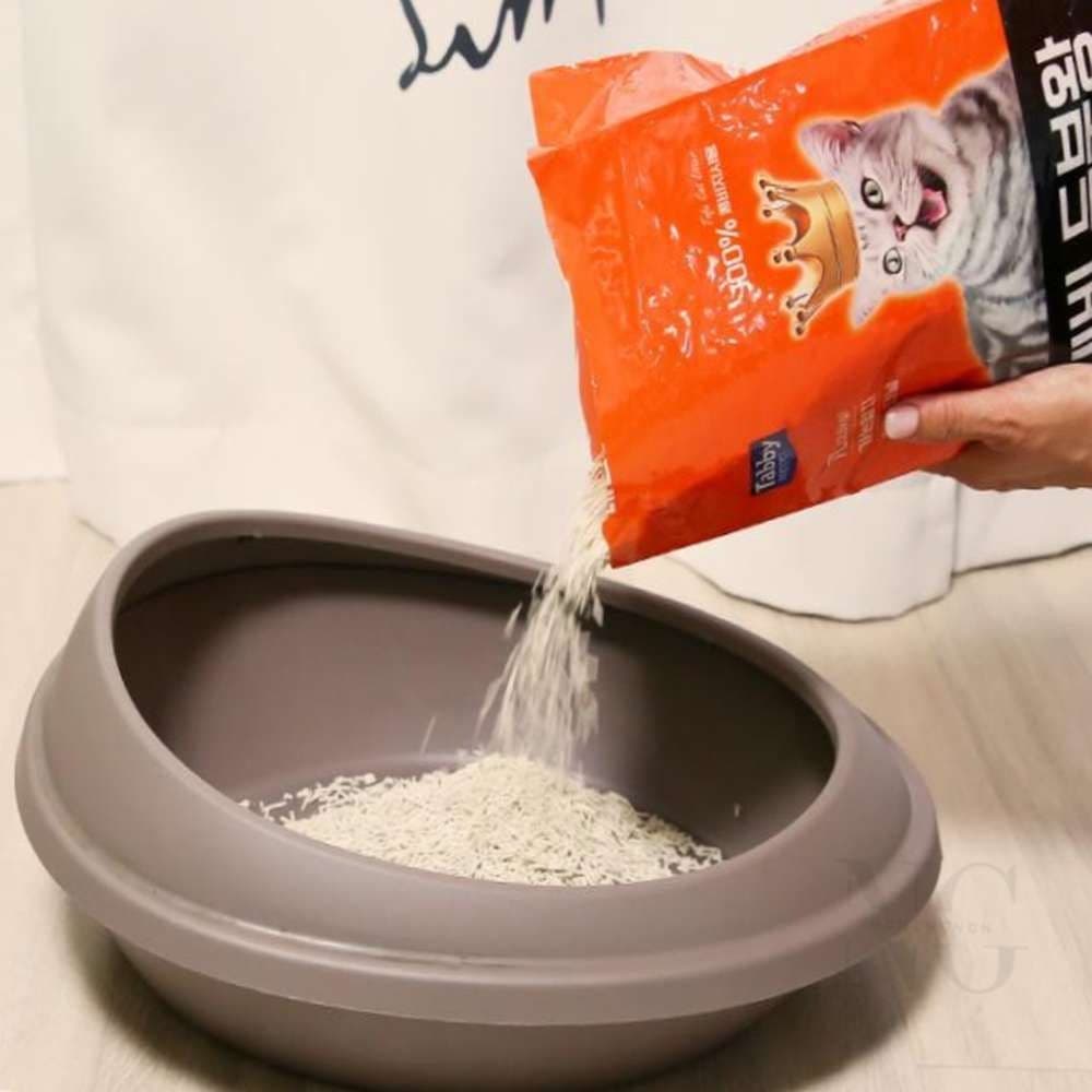 테비 두부왕 가는입자 2.5KG X5 오리지날 고양이두부모래 고양이모래두부 화장실모래