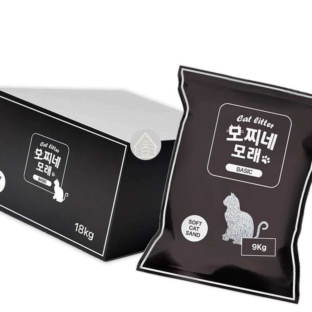 베이직 소프트 캣 샌드 모래 9KG 2개 고양이모래대용량 먼지안나는모래 먼지없는고양이모래