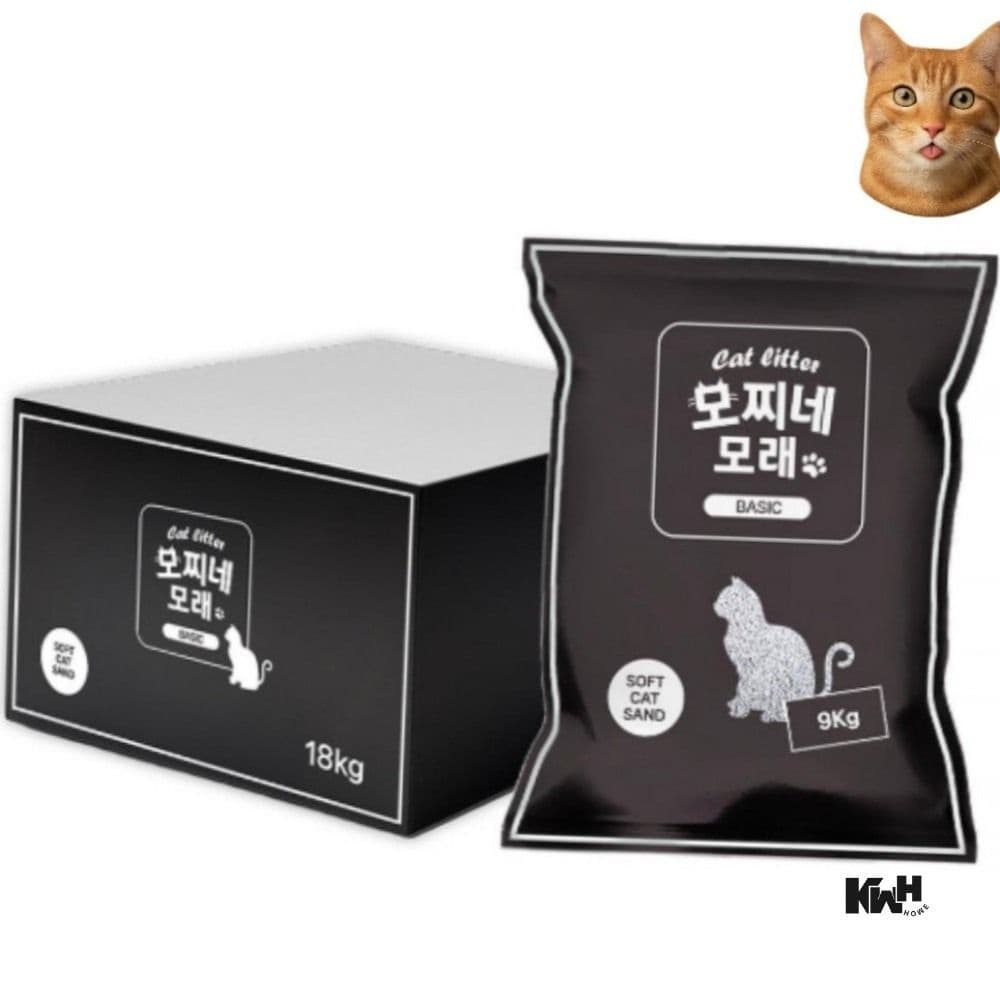 고양이모래 9KG 2개입 가성비고양이모래 고양이모래대용량 극세입자모래 냄새안나는고양이모래