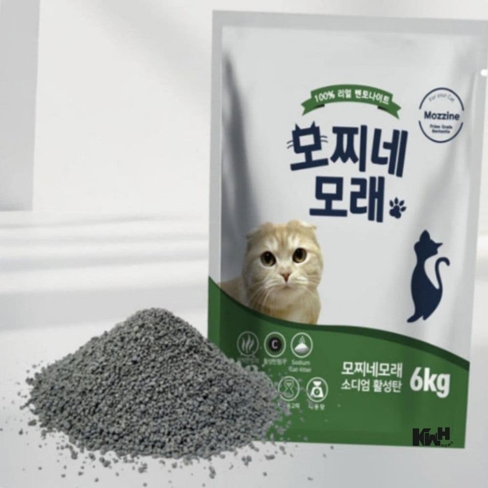 고양이 모래 활성탄 6KG 3개 잘굳는고양이모래 냄새안나는고양이모래 고양이모래탈취 먼지안나는모래