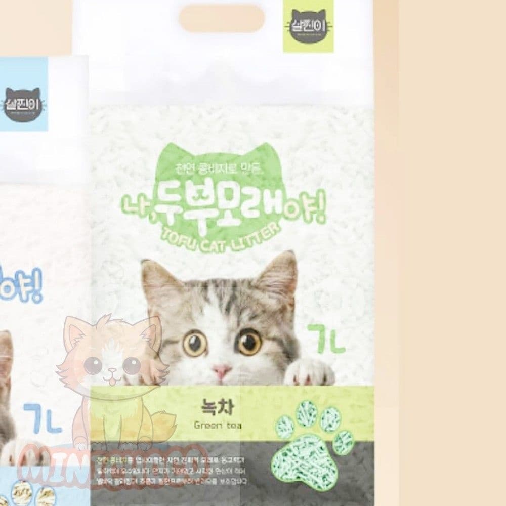 미니초코 고양이배변 고양이화장실모래 고양이모래 두부 모래 7L 녹차