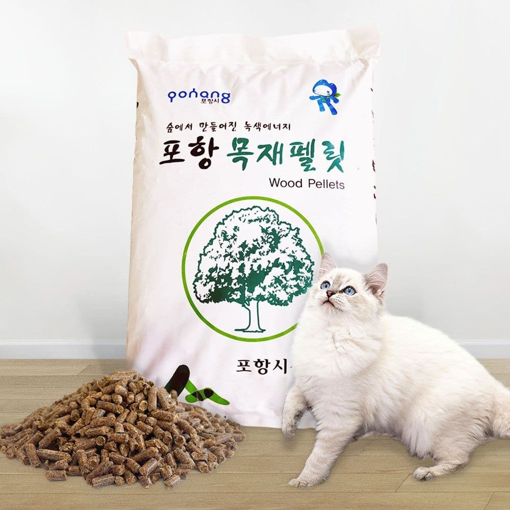 국내산 냄새제거 고양이 펠렛 화장실용 목재 펠릿 우드 펠렛 20kg