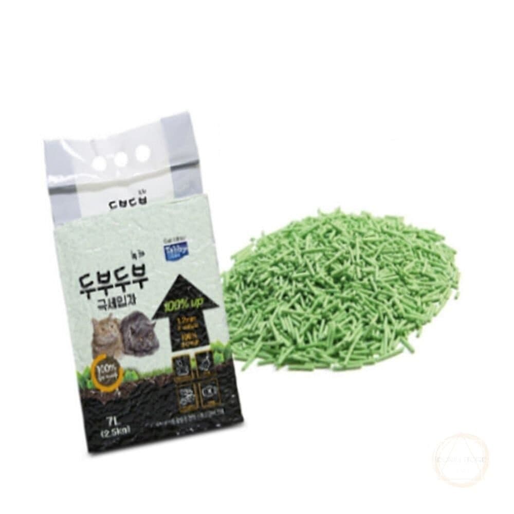 무지스토어 극세입자 두부두부모래 녹차 2.5KG 6개입 고양이배변모래 고양이탈취모래 고양이화장실모래