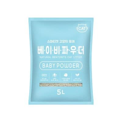 스마티캣 베이비파우더향 고양이모래 4KG