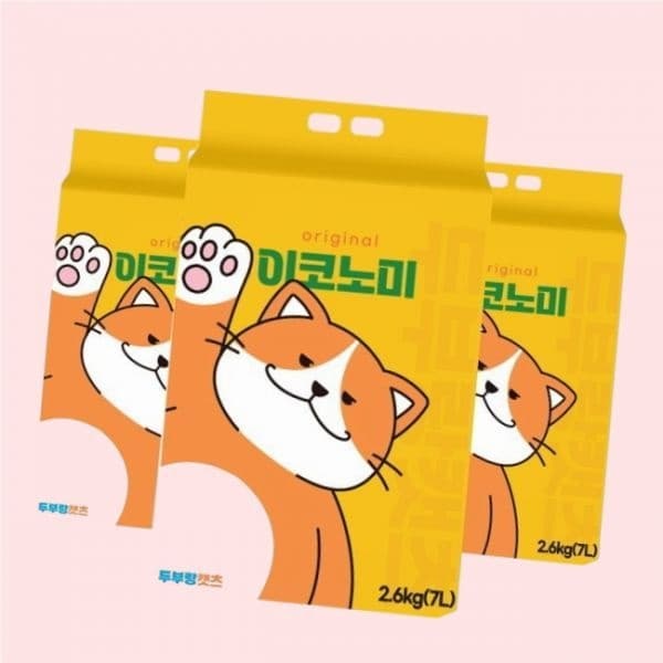 두부랑 캣츠 이코노미 오리지날 7L x 3개 고양이모래 두부모래 4737937