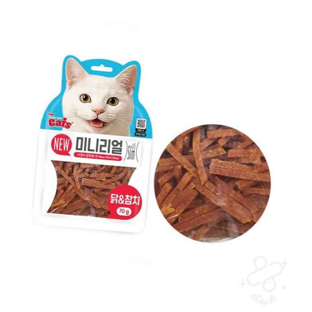 삼헌 미니리얼 70G 닭 참치 고양이 간식 고양이져키 고양이건강간식 길고양이간식