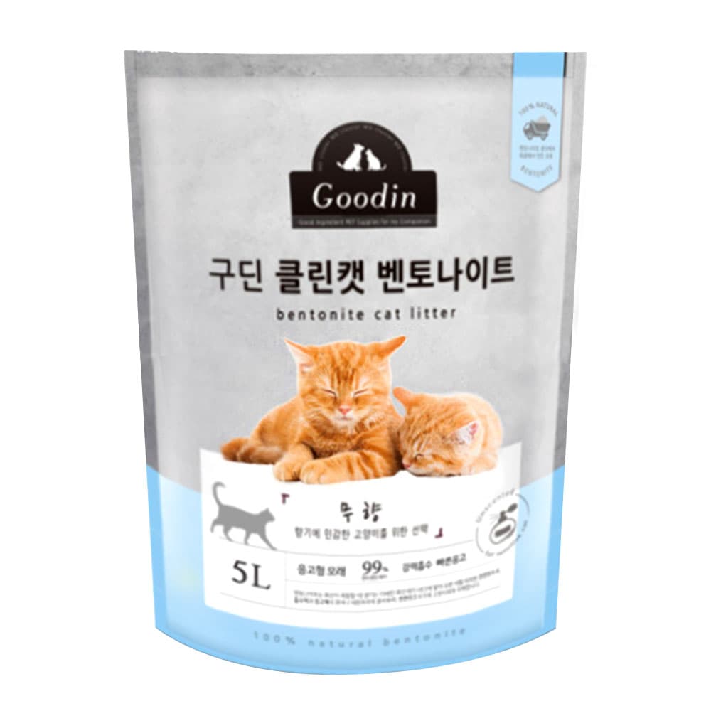 구딘 클린캣 벤토나이트모래 무향 5L