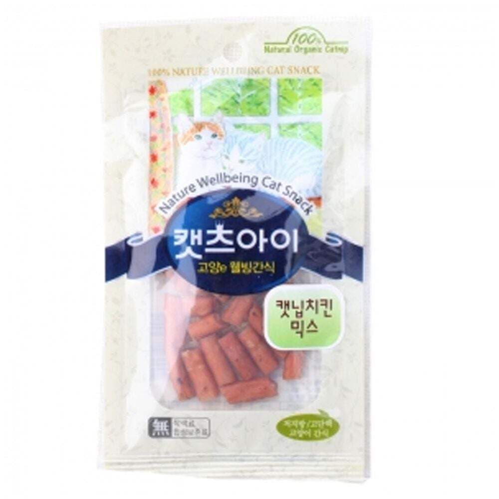 에이치플러스몰 고양이 캣닢 치킨 믹스 22g 1P 반려묘 육포 져키 간식