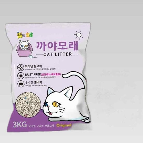까야 먼지없는 고양이모래 벤토나이트 샌드 퍼플 3kg