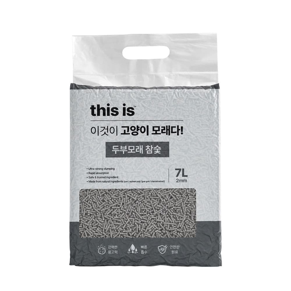 디스이즈 두부모래 7L 참숯 고양이모래