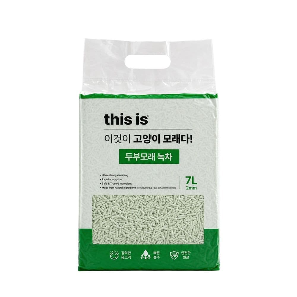 디스이즈 두부모래 7L 녹차 고양이모래