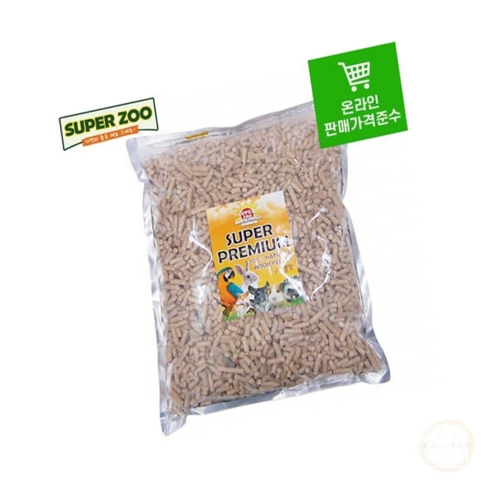 무지스토어 슈퍼주 우드펠렛 3.5KG 고양이화장실모래 먼지안나는고양이모래 고양이배변
