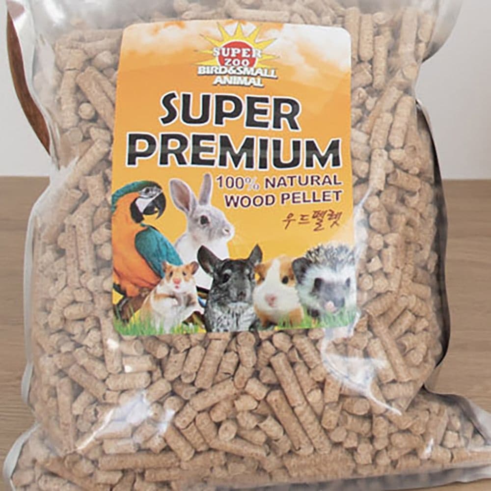 슈퍼주 프리미엄 소동물 바닥재 베딩 우드펠렛 1.8KG 위생관리