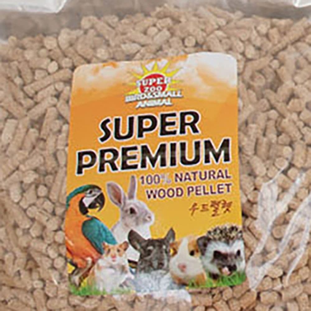 슈퍼주 프리미엄 소동물 바닥재 베딩 우드펠렛 3.5KG 냄새제거