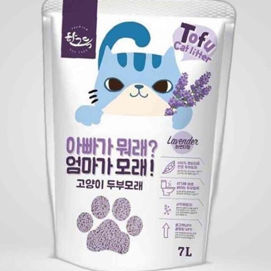 아빠라뭐래엄마가모래 고양이모래 두부 7L 모래 두부모래 고양이화장실 라벤다
