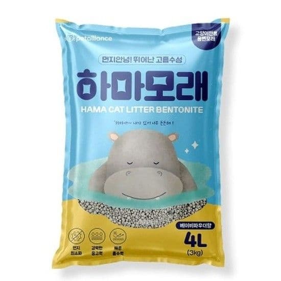 고양이모레 응고형 고양이배변모래 뛰어난 고양이모래 무향 베이비파우다향 고급 고양이